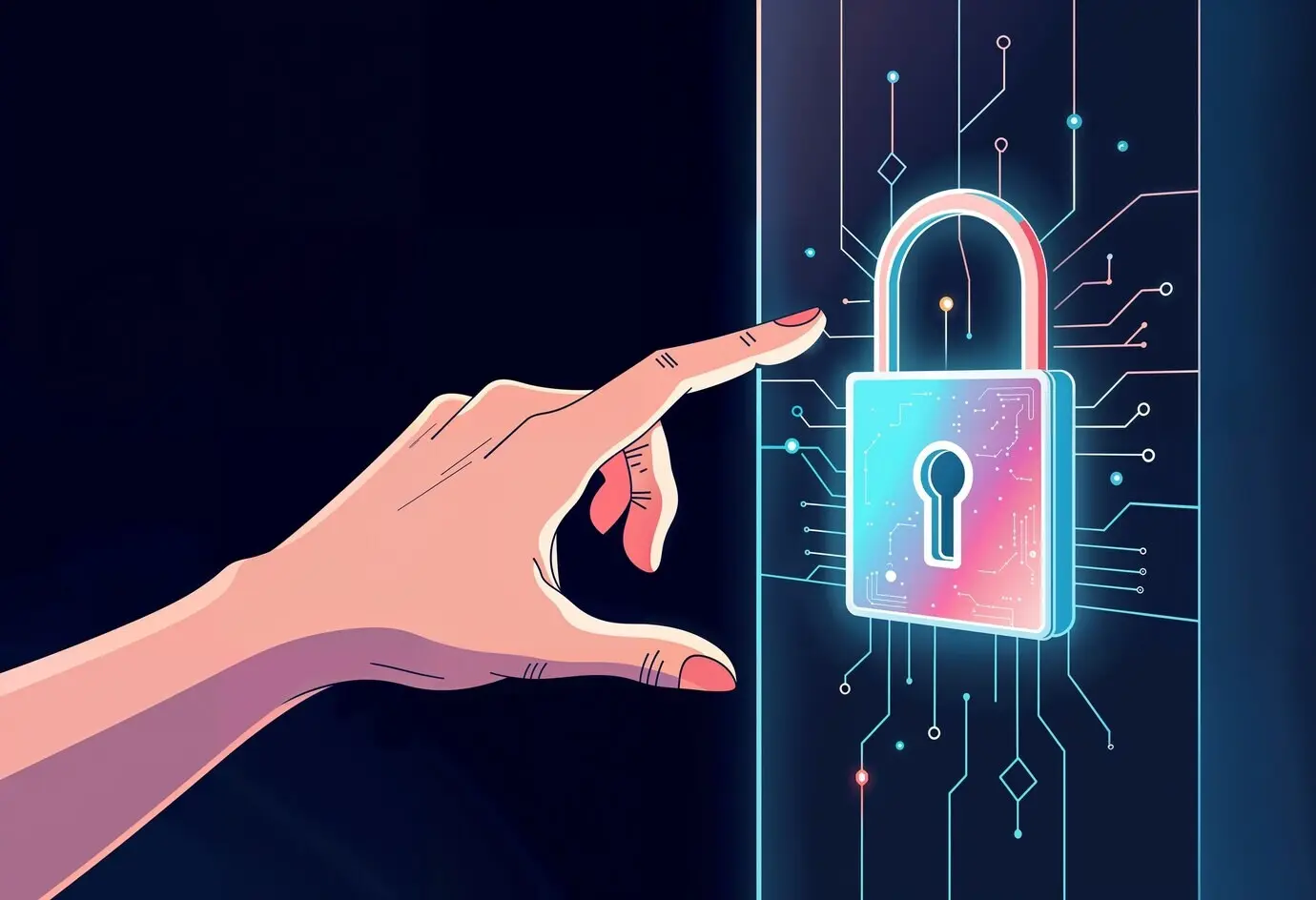 Иллюстрация, отражающая концепцию кибербезопасности